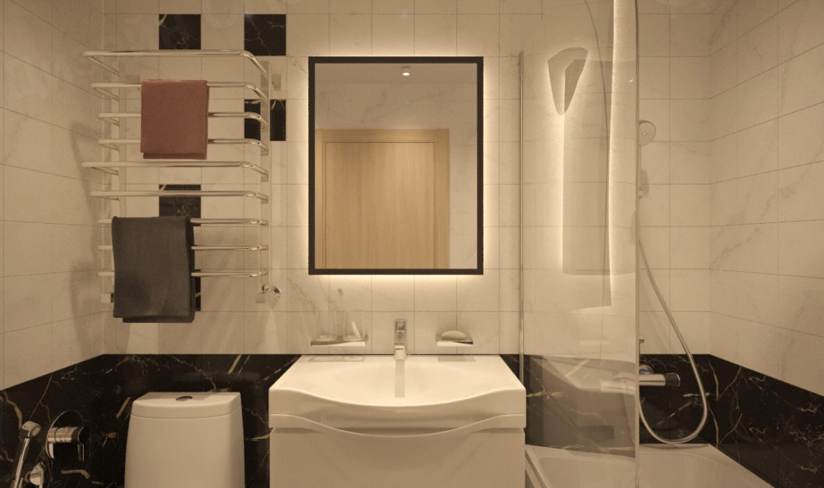 Дизайн-решение для ванной квартиры в пгт