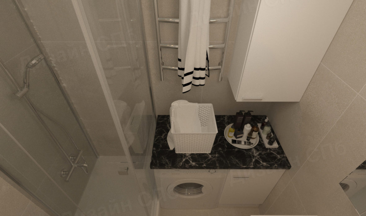 Дизайн интерьера ванной комнаты однушки