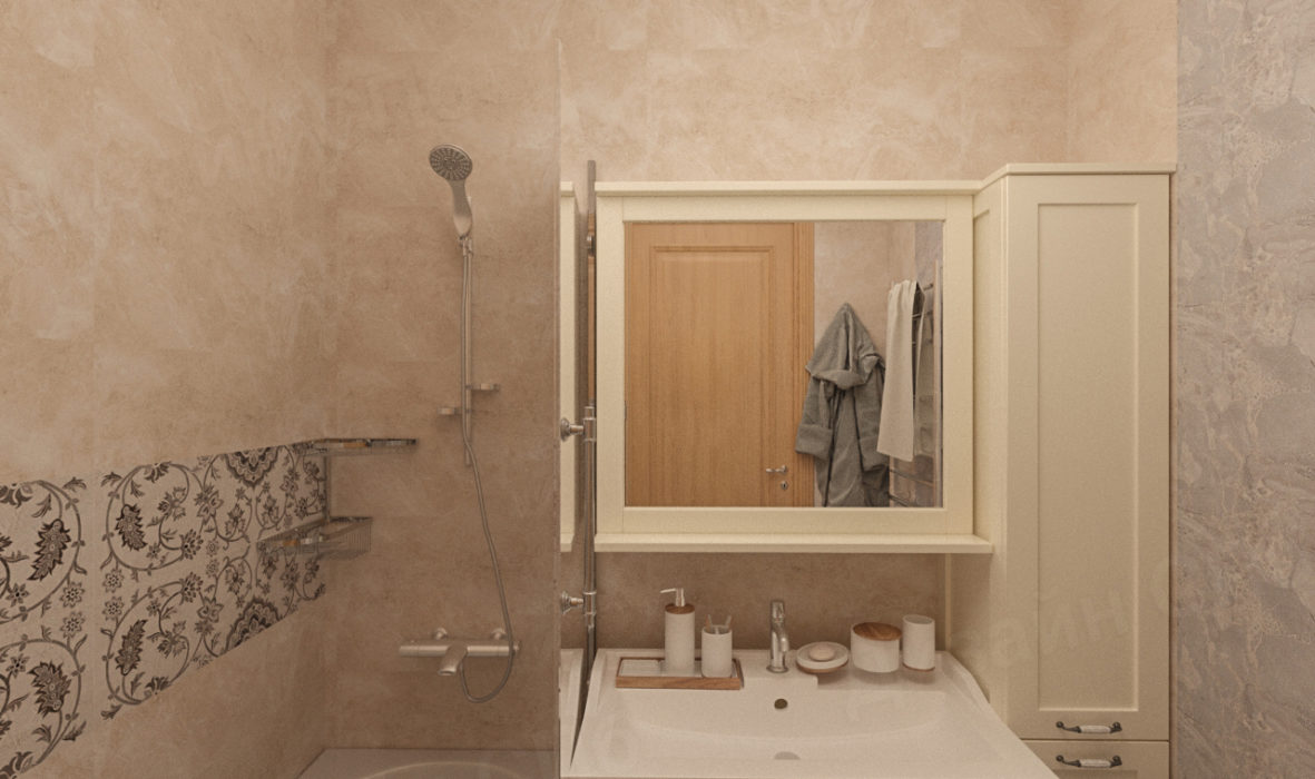 оформление ванной комнаты персиковый реальное