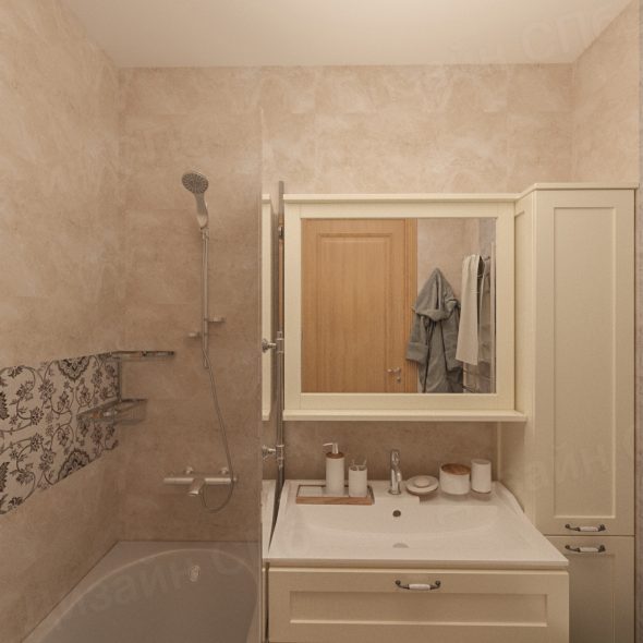 оформление ванной комнаты персиковый реальное