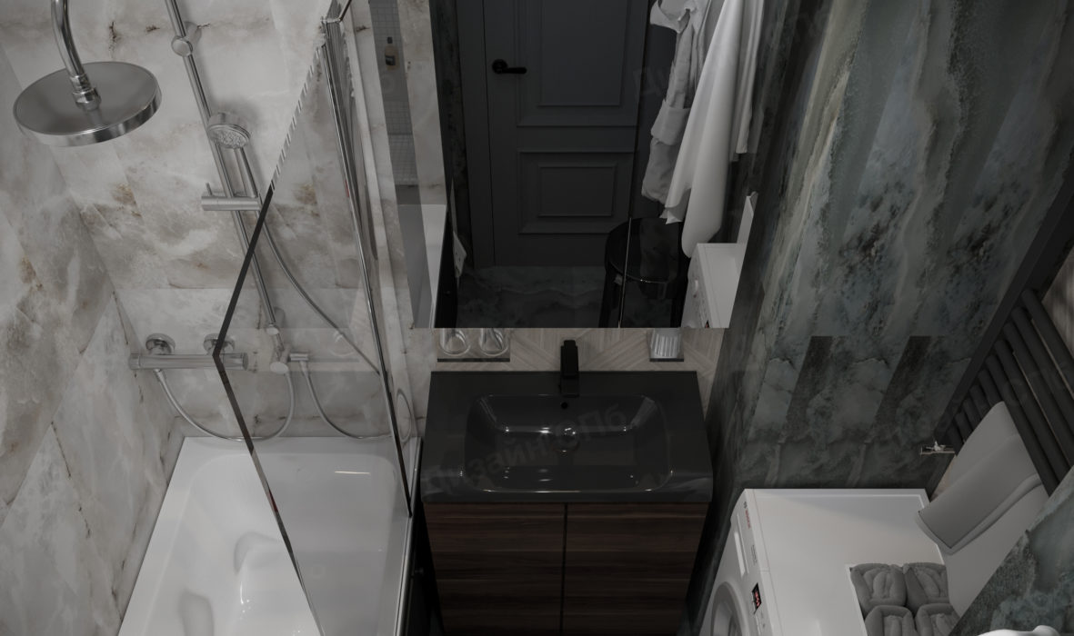 ванная комната с плиткой под мрамор дизайн