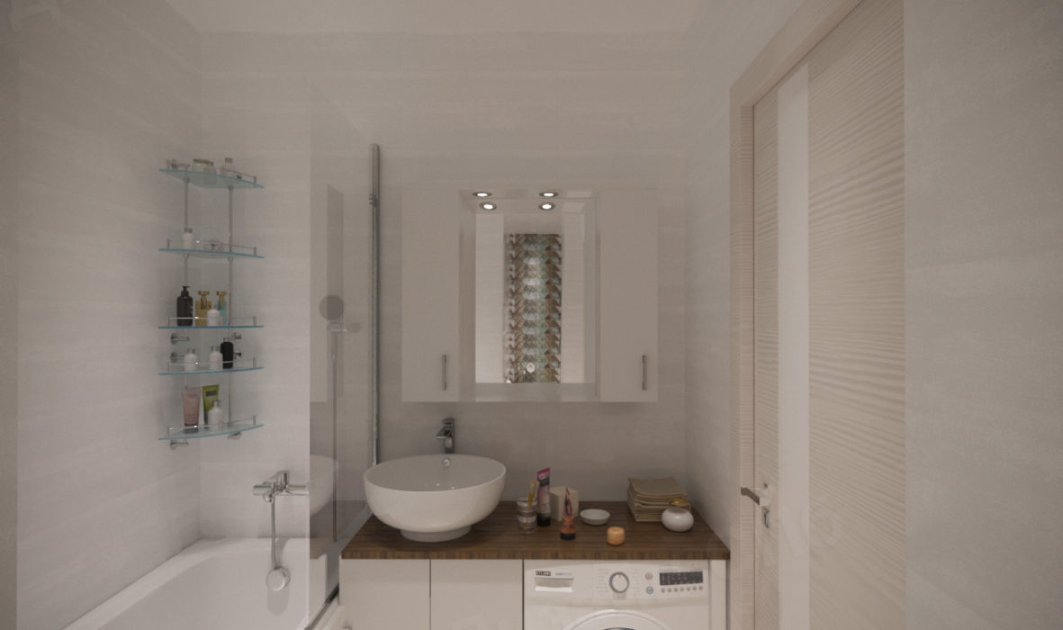 ванная комната отделки с дизайном светлая квартира спб