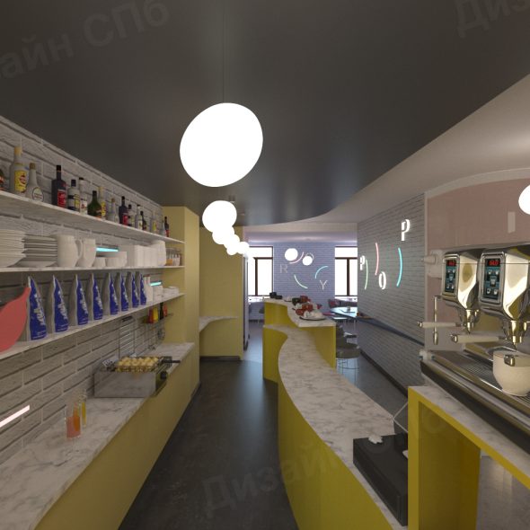 Интерьер кафе дизайн проекта 