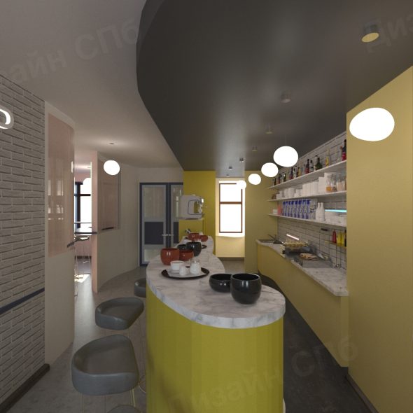 современное кафе с отделкой в стиле поп-арт спб