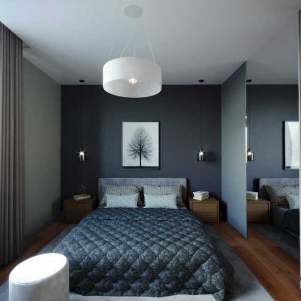 внутреннее убранство спальни однокомнатной квартиры спб