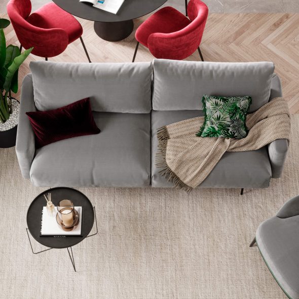 воздушный интерьер кухни-гостиной от дизайнера 