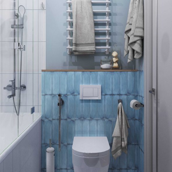 редкий и уникальный дизайн маленького санузла в квартире