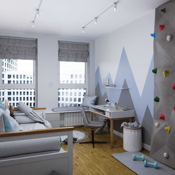 детская комната оригинальной компановки в двушке спб