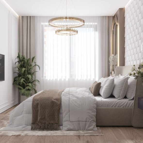 Дизайн проект спальни в двухкомнатной квартире