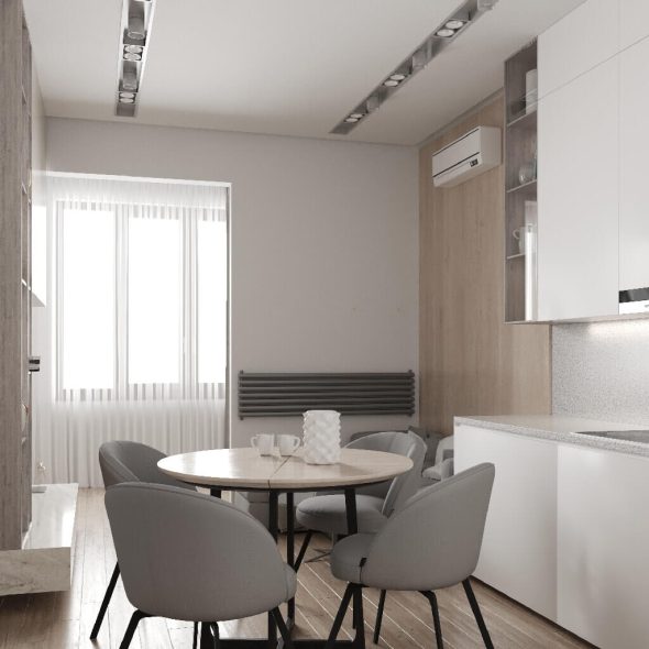 Дизайн студии 38м2