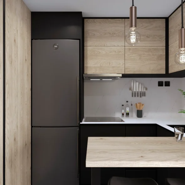 Однокомнатная квартира холостяка в стиле лофт 42 м2 