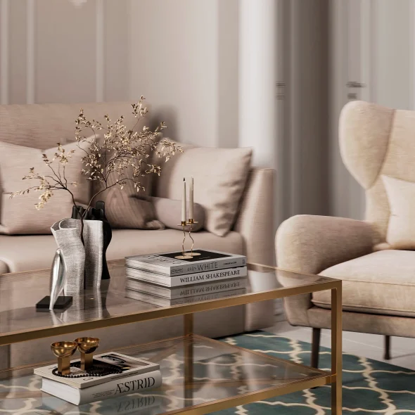 Дизайн двухкомнатной квартиры для супружеской пары 47,9 м2