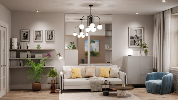 Двухкомнатная квартира для двух сестер 65 м2