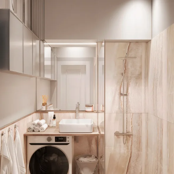 Двухкомнатная квартира для двух сестер 65 м2