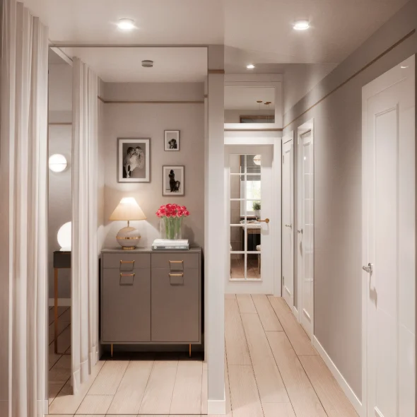 Двухкомнатная квартира для двух сестер 65 м2