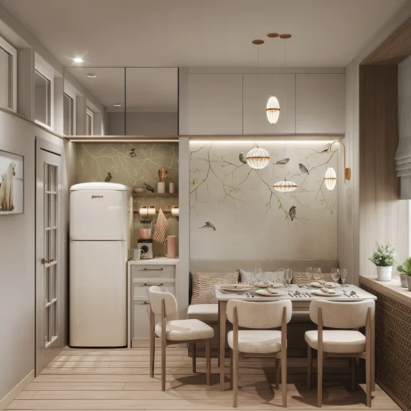 Двухкомнатная квартира для двух сестер 65 м2