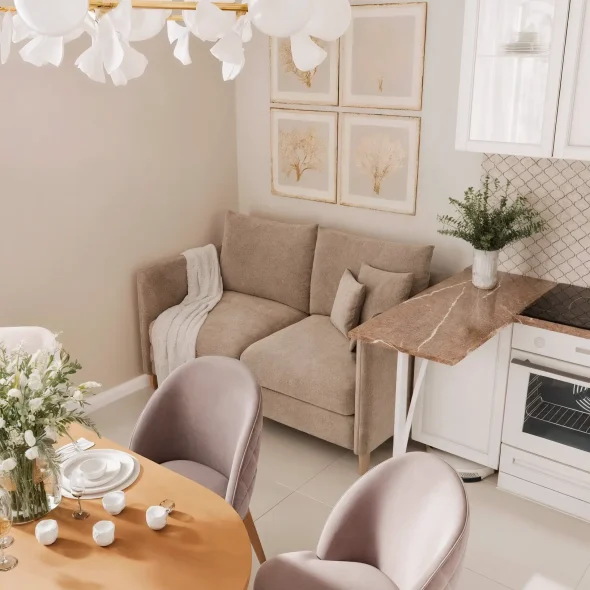 Двухкомнатная квартира для семейной пары с ребенком