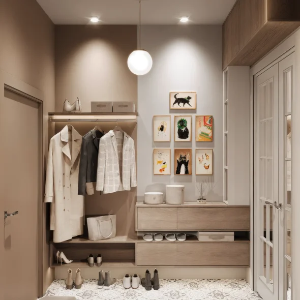 Двухкомнатная квартира для двух сестер 65 м2