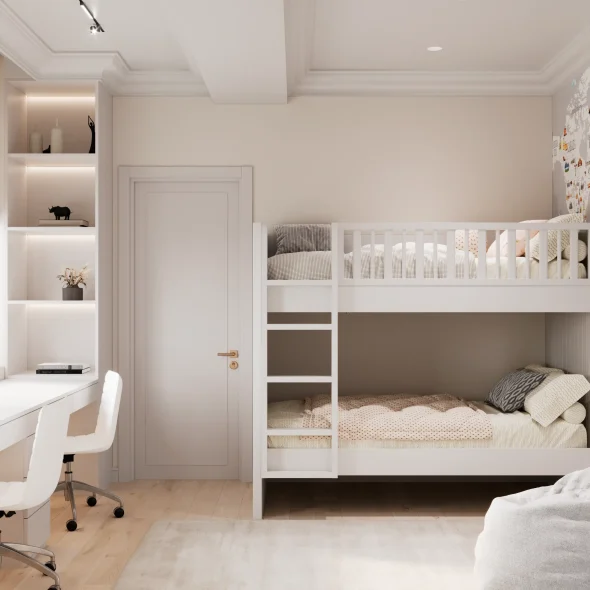 Трехкомнатная квартира для для семьи с 2 детьми