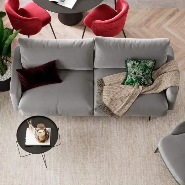 воздушный интерьер кухни-гостиной от дизайнера 